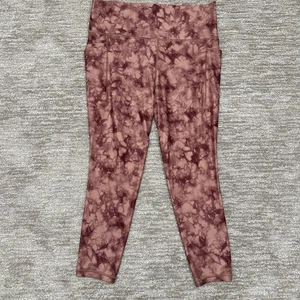 Leggings Athleta Mujer Grandes Rosa Púrpura Tie Dye Saludo Alijo Bolsillo 7/8 - Imagen 1 de 14