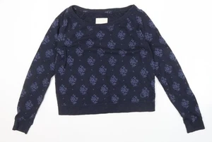 Sudadera pulóver floral azul para mujer Gilly Hicks M - Imagen 1 de 12