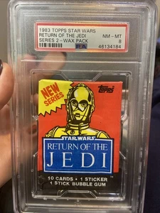 1983 Topps Star Wars Return of the Jedi: Series Two Wax Pack PSA NM-MT 8 - Picture 1 of 2