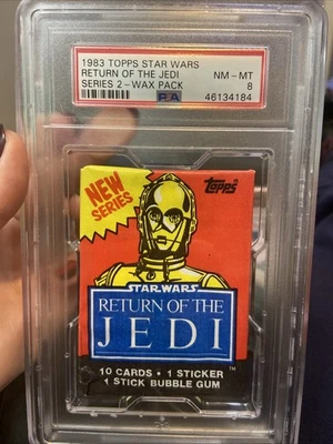 1983 Topps Star Wars Return of the Jedi: Series Two Wax Pack PSA NM-MT 8 - Image 1 of 2