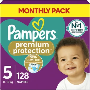 Pampers Premium Protection Size 5 Nappies 32-128 Pack (11-16kg) - Picture 1 of 13
