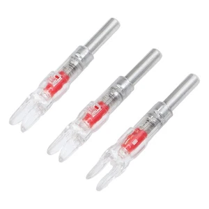 (Rot) 3PCS Bogenschießen Beleuchtete Nocks Plastic Automatic Mit Schalter 6 FO - Bild 1 von 24