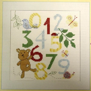 Friends Always - Teddy Bear numbers sampler - Semco counted cross-stitch kit - Picture 1 of 1