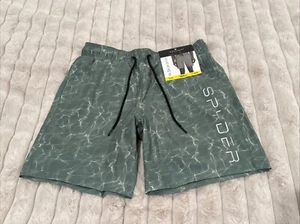 SPYDER Green Ocean Lined 30+ UPF Swim Shorts Trunks Men’s Small Surf Sand Sun - Picture 1 of 7