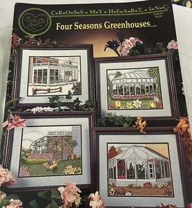 Cross My Heart Inc FOUR SEASONS GREENHOUSES - CROSS STITCH BOOKLET 1994 Rare - Picture 1 of 2