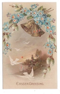 PRETTY EASTER HOLD TO LIGHT HTL POSTCARD - Picture 1 of 2