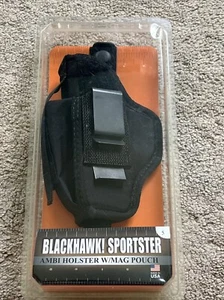 NEW Blackhawk GLOCK 17 22 RUGER SR9 S&W M&P IWB & OWB Mag Pouch Holster MSP $40 - Picture 1 of 11