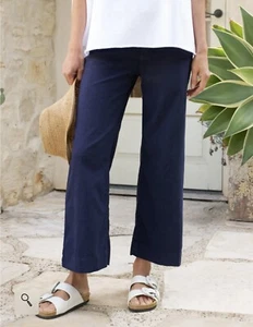 Frank & Eileen Wexford Wide Leg Pants Navy size 2 MRSP $328.00 - Picture 1 of 9