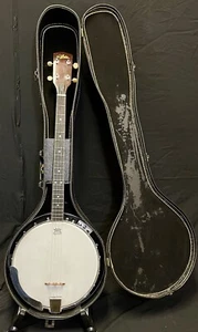 Aria SB4710 4-String Banjo w/ Case and Strap - Picture 1 of 12