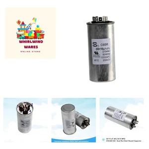 Applicable to Dometic 55+15 uF ±6% 55/15 MFD 370/440 VAC Dual Run Start Round... - Picture 1 of 6