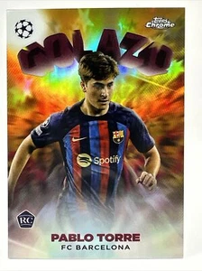 Tarjeta de novato 2022-23 Topps cromada UEFA Golazo Gold/50 Pablo Torre - Imagen 1 de 2