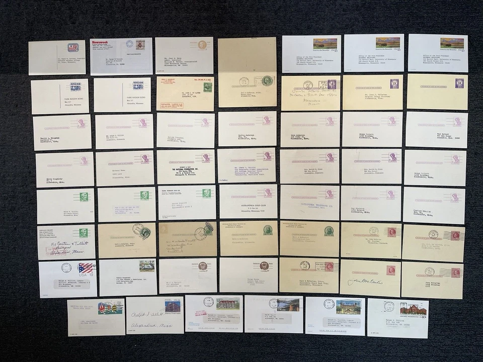 54-Used US Postal Cards. Duplicates. Great Variety. - Image 1 of 4