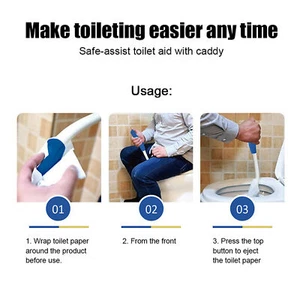 Bottom Bum Wiper Toilet Disability Mobility Incontinence Aid Obese Elderly* - Foto 1 di 12