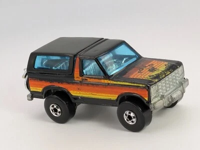 Винтажный 1980 Hot Wheels Blackwall черный оранжевый Ford Bronco 4-колесный Гонконг - Изображение 1 из 4