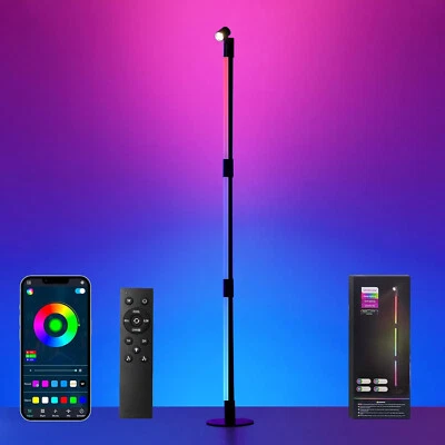 Lâmpada de canto LED RGB sincronização de música 16 milhões faça você mesmo cores luzes que mudam de cor - Imagem 1 de 4