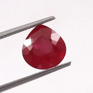 AAA 4.60 Ct Natural Flawless Mozambique Red Ruby Heart Loose Gemstone Cut - Picture 1 of 6