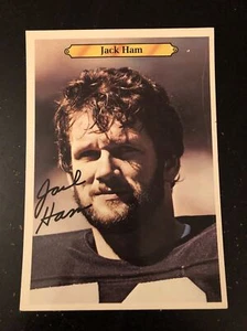 Jack Ham Signed 1980 Topps Super Pittsburgh Steelers HOF 5x7 - Picture 1 of 2