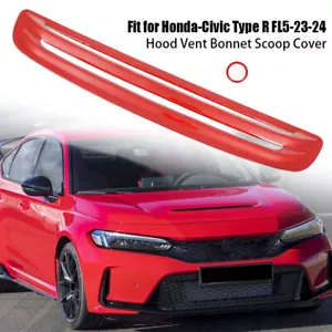 For Honda Civic FL5 Front Hood Vent Scoop Cover Replacement Carbon Fiber Red - Picture 1 of 13