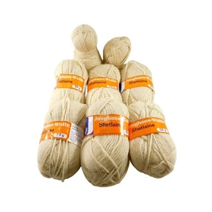 6 Skeins Junghans Wolle Shetlaine Yarn Beige 275-602 Lot 20181 - Discontinued - Picture 1 of 8