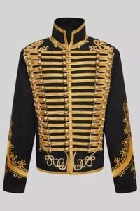 MENSMilitary Steampunk Parade Jacket - Marching Band Long Sleeve Drummer Coat - Picture 1 of 3