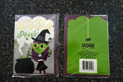 Tarjeta de felicitación de Halloween Viola, 3D dimensional, bruja nueva/sellada Foto 1 de 4