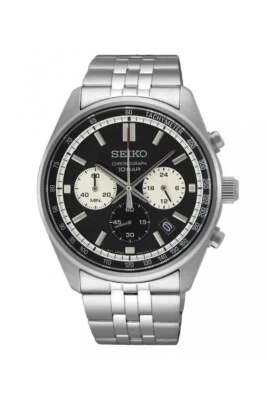 Seiko Uomo Orologio Cronografo Acciaio Inox Quadrante Nero SSB429P1 - Immagine 1 di 2