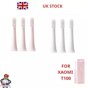 3 X Teste di Sostituzione per Xiaomi T100 Sonic Spazzolino Elettrico Aspirapolvere Morbido DuPont - Foto 1 di 3