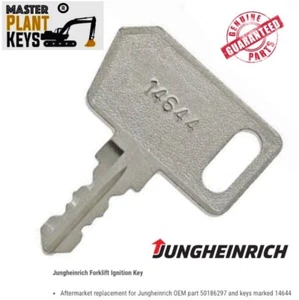 Jungheinrich Forklift Ignition Key 50186297 OEM part 50186297 keys marked 14644 - Picture 1 of 1