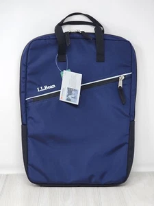 LL Bean Tech Tote Laptop Bag Carrying Case Blue Padded 11"x15" - Picture 1 of 6