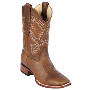Los Altos Men's Genuine Leather Western Boots 11" Shaft Wide Square Toe EE - Picture 1 of 7