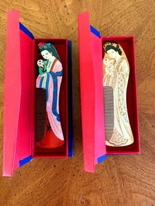N111 Handmade Natural Wooden Hair Comb Decoration Comb Fine Tooth Comb - Picture 1 of 14