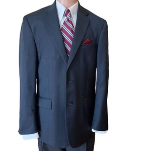 Jos A Bank Travelers Sport Mantel 41R Navy Blau 100% Wolle Tailored Blazer Jacke - Bild 1 von 7