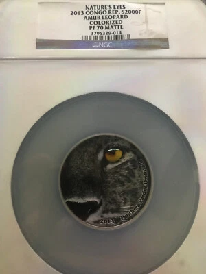 CONGO 2000 Francs 2013 Silver 2oz. Perfect PF70 Matte by NGC - Amur Leopard' - Image 1 of 2