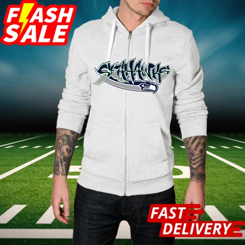 Seahawks Zip Up Hoodie Mens, sml, Med, Lrg, xl, 2xl, 3xl, 4xl, 5xl, Game Gear Cover