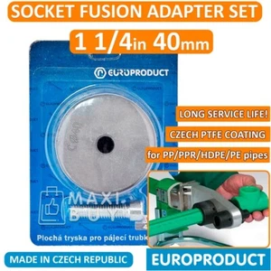 Socket Fusion Welding Adapter Set for Metric DVS Plastic Pipes PP/PPR/PE 40 mm - Picture 1 of 5