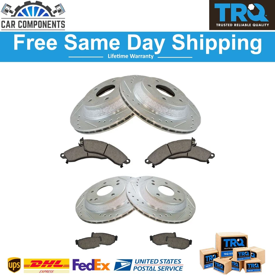 Nuevo kit de pastillas de freno delanteras y rotor TRQ para Chevy Corvette 1988-1996 Foto 1 de 4