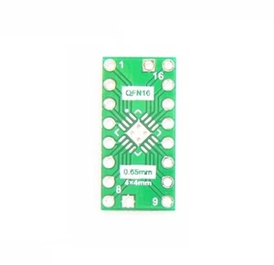 Adaptador convertidor de placa PCB doble cara 5 piezas QFN16 0,65 mm 0,5 mm a DIP16 Reino Unido - Imagen 1 de 4