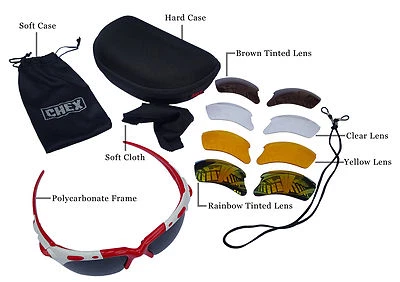 Gafas de sol deportivas de caza CHEX Europa 5 lentes alternativas estuche rígido Foto 1 de 4