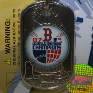 BOSTON RED SOX Dog Tag Necklace Sports Tagz World Series Champions 2007 07 Rare - Picture 1 of 3