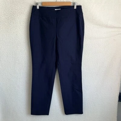 Charter Club Cambridge Slim Trousers in Navy Women's Size 10 - Image 1 of 4