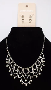 Nuevo Juego de Pendientes de Collar de Estrás para Fiesta de la Novia de David #N2639 - Imagen 1 de 5