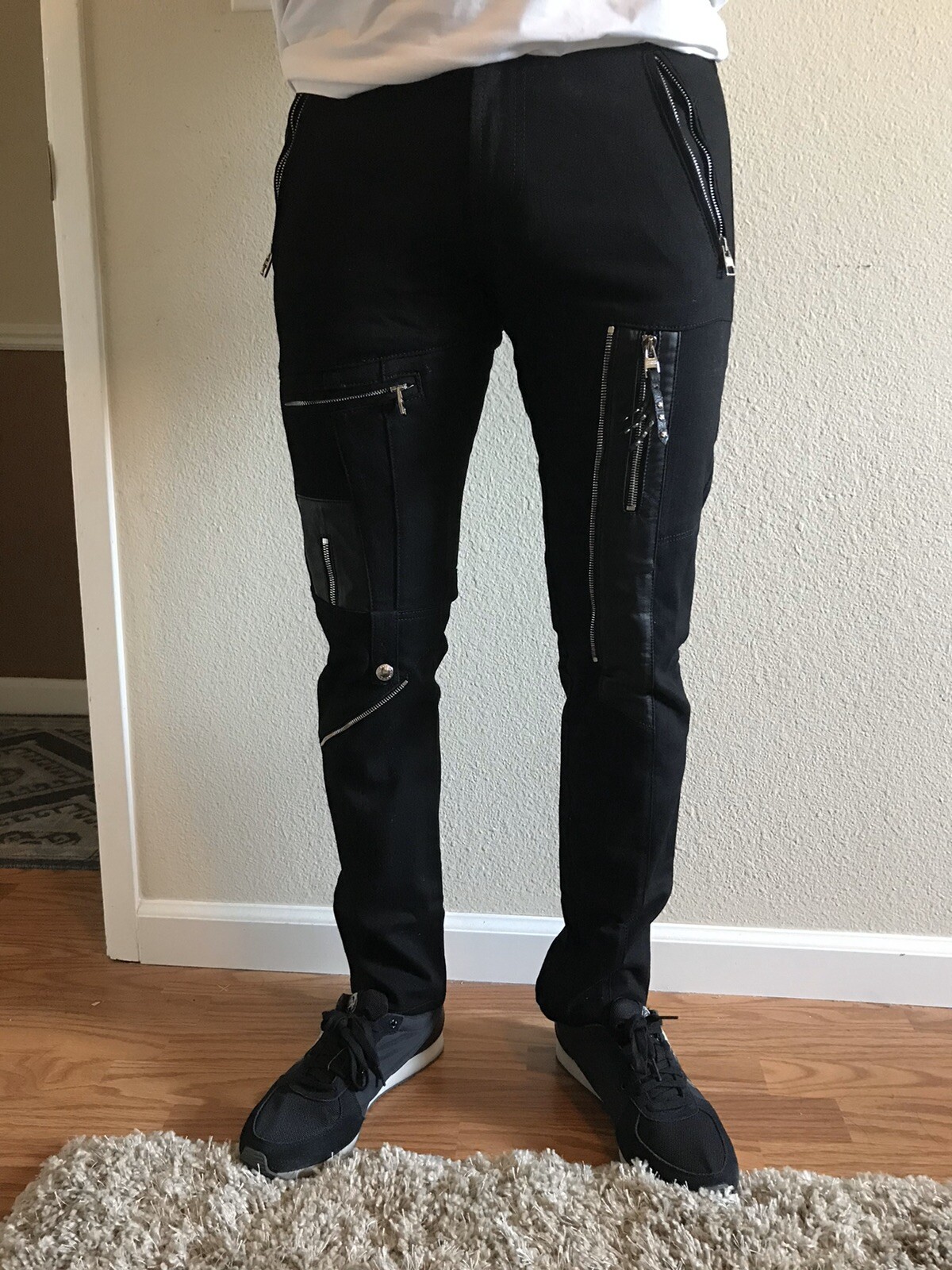ALEXANDER McQUEEN Flat Black Slim Jeans 