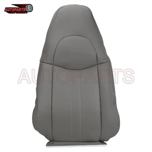For 1997-2014 Chevy Express Front Driver Lean Back Seat Cover Gray Leather - Picture 1 of 14