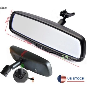Auto Dimming Rear View Mirror Built in 4.3" TFT LCD Monitor 2CH Video+Bracket US - Picture 1 of 13
