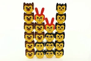 Lego DUPLO Basic Set Set Lot of  Duplo Figure Heads Animal 2 x 2 Base vintage - Picture 1 of 4