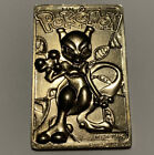 Pokemon 23K Gold Plated Mewtwo Trading Card 1999 - Burger King Limited Edition