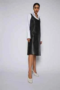 Scanlan Theodore Faux Reptile Dress Black Au10 Us6 shift Pockets vegan - Bild 1 von 15