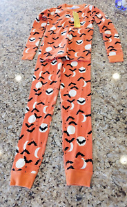 Hanna Andersson Kids Halloween Long John Pajama Set Tiger Orange   US 10 Youth