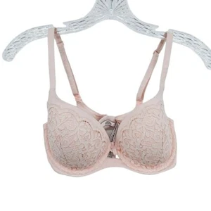 Victorias Secret Body by Victoria gefütterter Halb BH 32DD rosa gepolstert Bügel Spitze - Bild 1 von 15