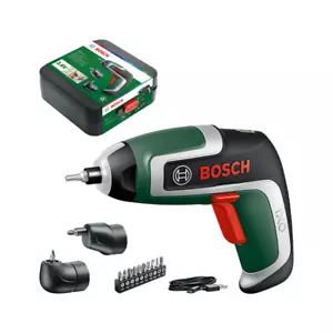 Bosch 3.6 V Cordless Electric Screwdriver Gun 2 Attachments 10 Bits & Case IXO 7 - Picture 1 of 12